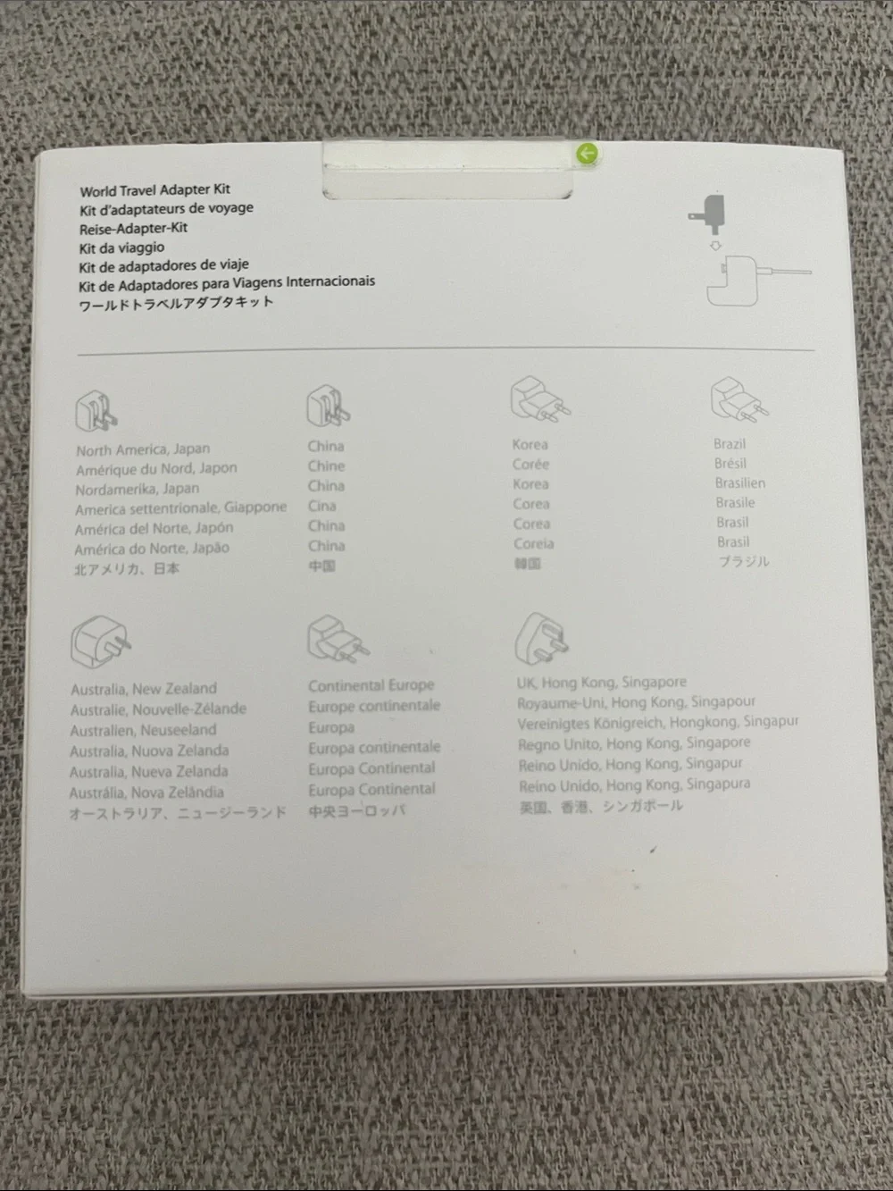 New Apple World Travel Adaptor Kit AC converter #MD837AM/A